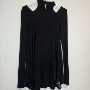 Free People Black Tunic Top